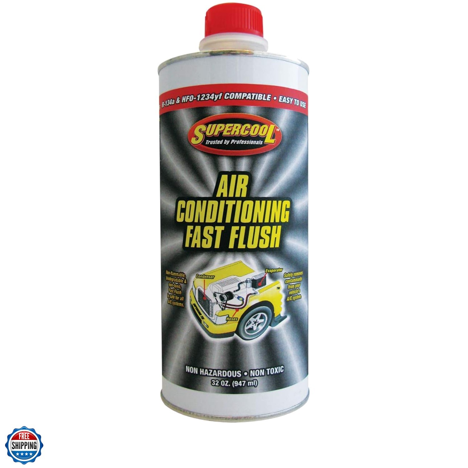 High-Temp A/C Flush, 32 fl. oz. Flash Point Greater Than 250 F