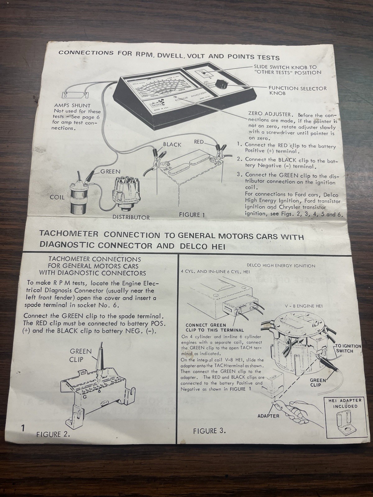 Sears Engine Analyzer 12 Volt 2161