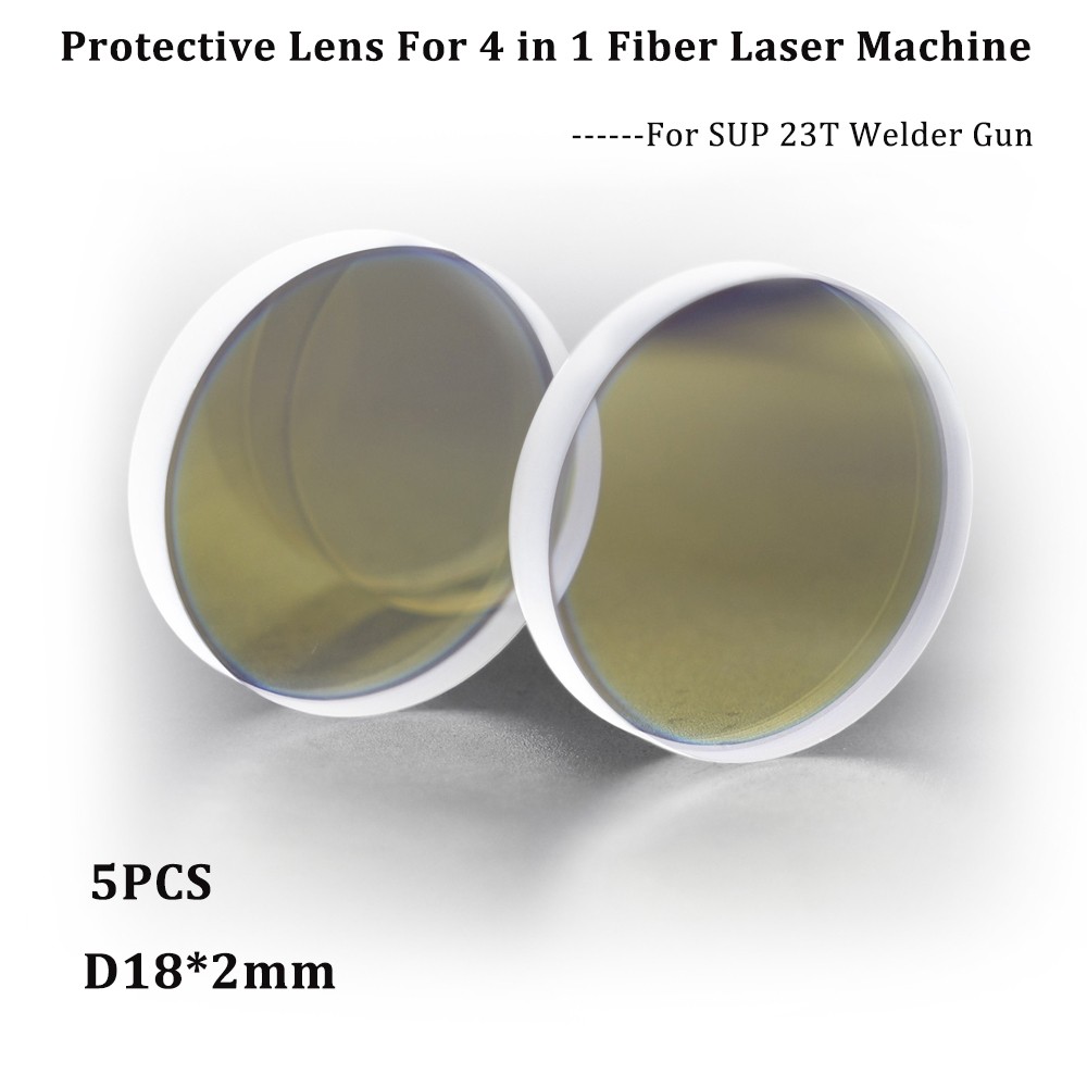 5pcs D18 T2 Protective Lens 1064nm For Fiber Laser Welding Machine Quartz