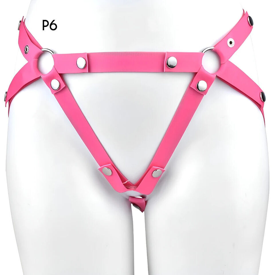 Pink Elastic Chastity Waist Strap Adjust Chastity Cage Auxiliary Belt Underwear