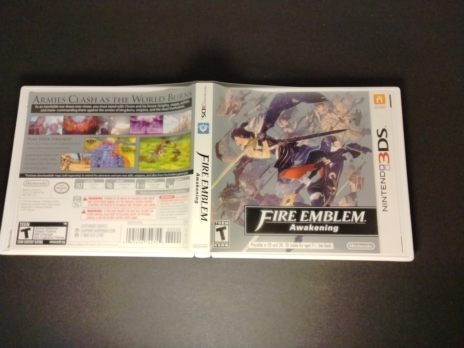 Fire Emblem Awakening Nintendo 3ds Authentic Original Case Box Artwork ONLY