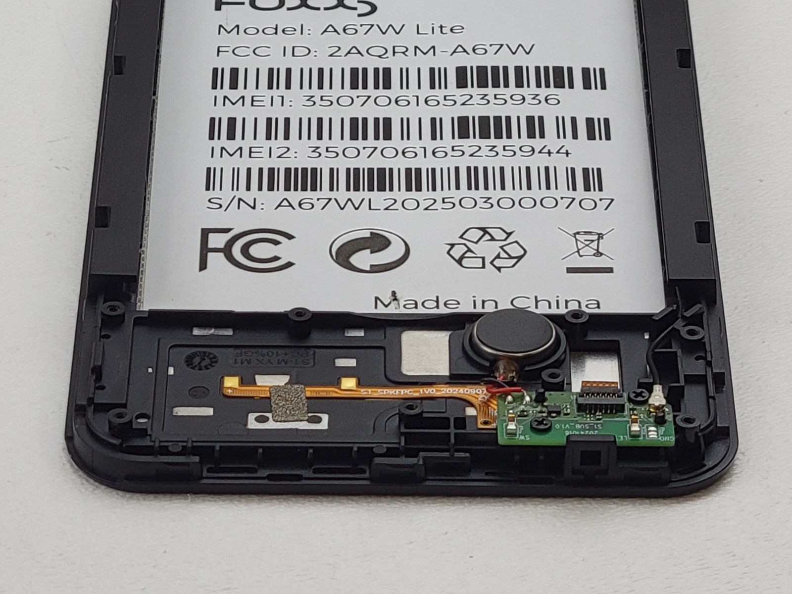 OEM LCD Display Touch Screen Digitizer Frame Assembly for FOXX / FOXXD A67W Lite