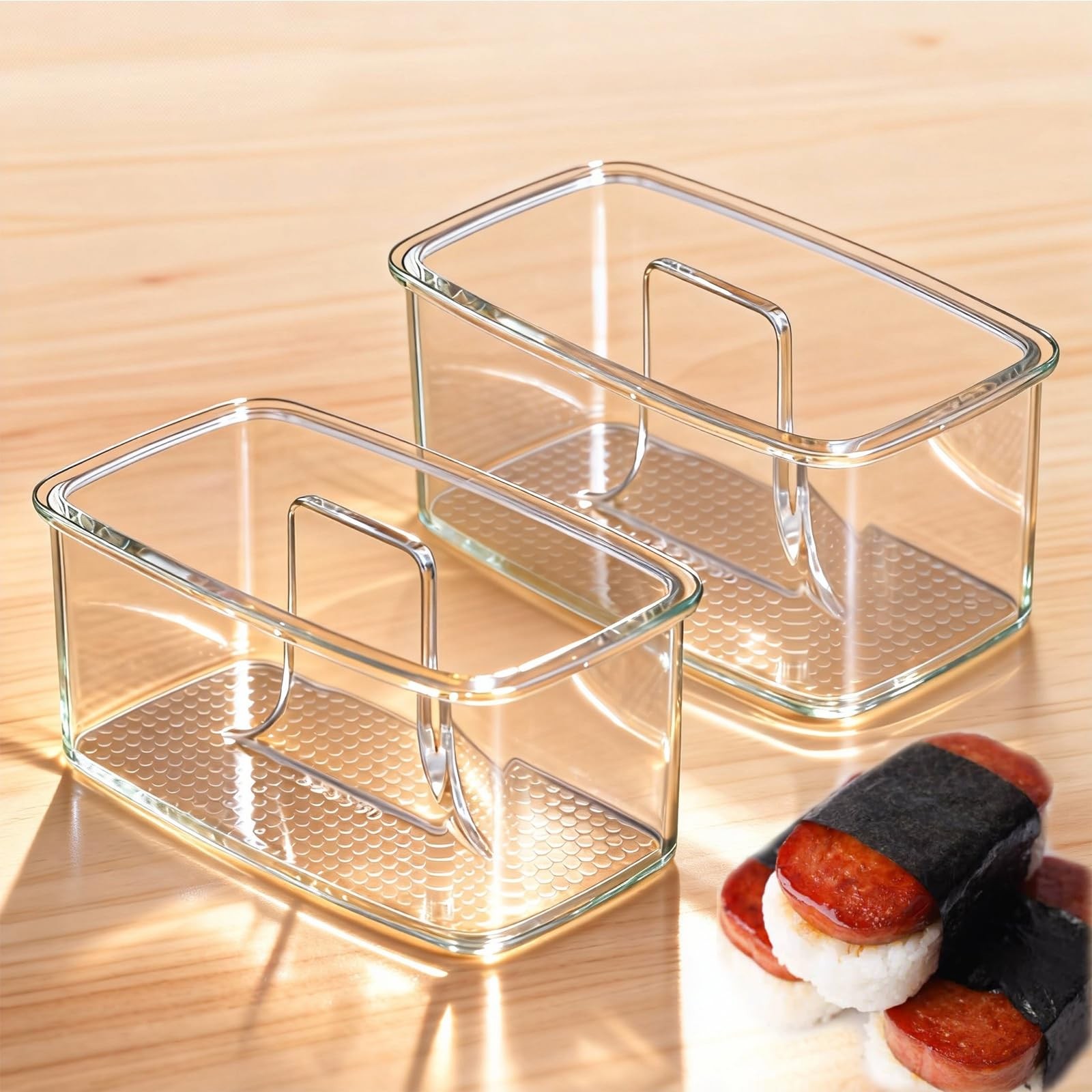 Musubi Press Mold set BPA-Free Large Non-Stick Sushi Maker Clear 2PCS