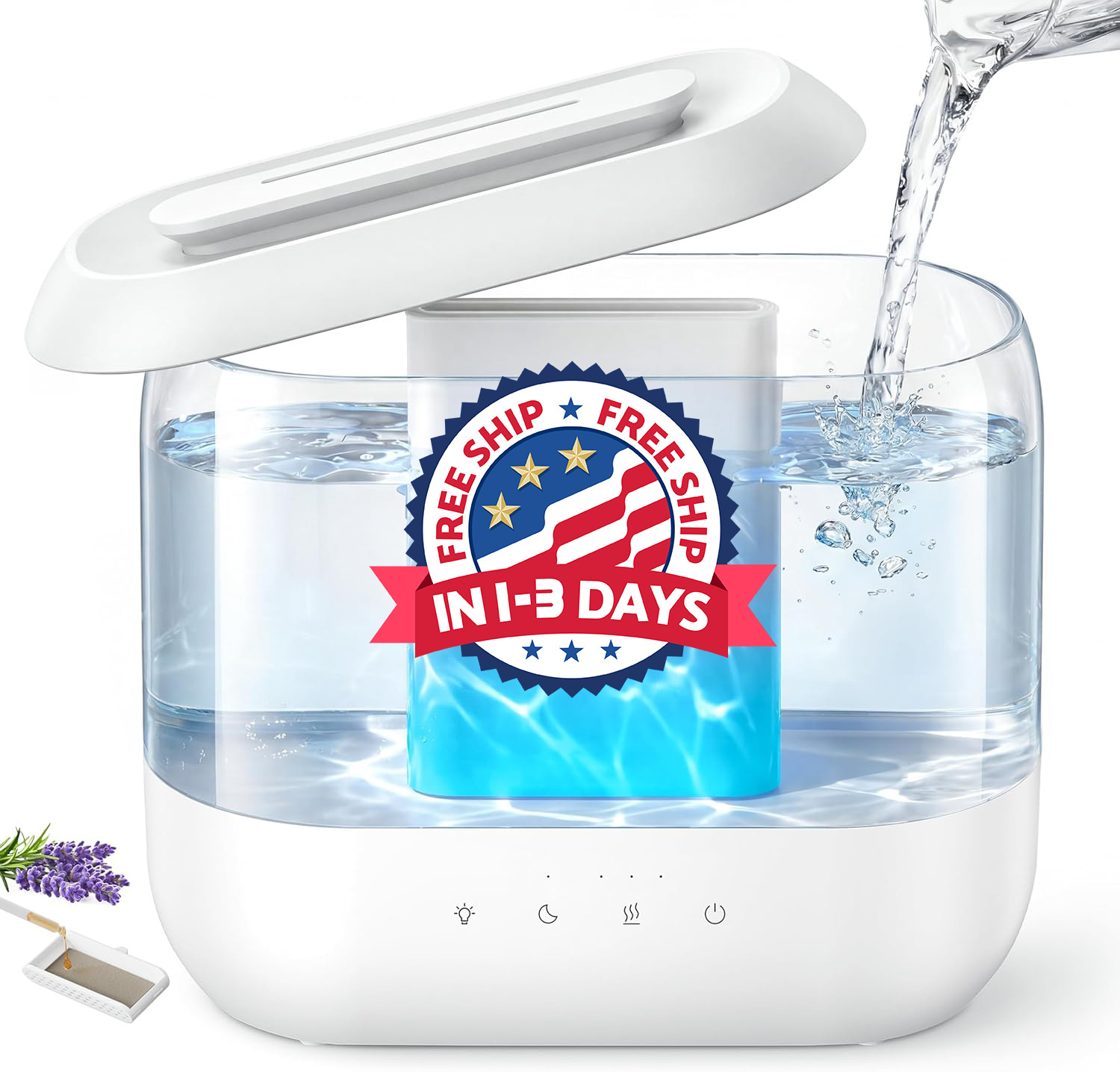 Humidificadores de llenado superior de 4l para dormitorios y habitaciones grande