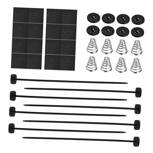 2 Set Car Electric Fan Mounting Kit, Electric Radiator Fan Zip Ties Clips Black