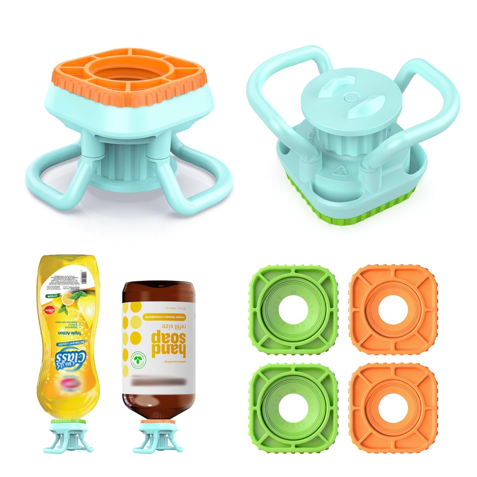 "2Pack Bottle Emptying Caps for Shampoo & Lotion  No Waste Dispenser Kit"