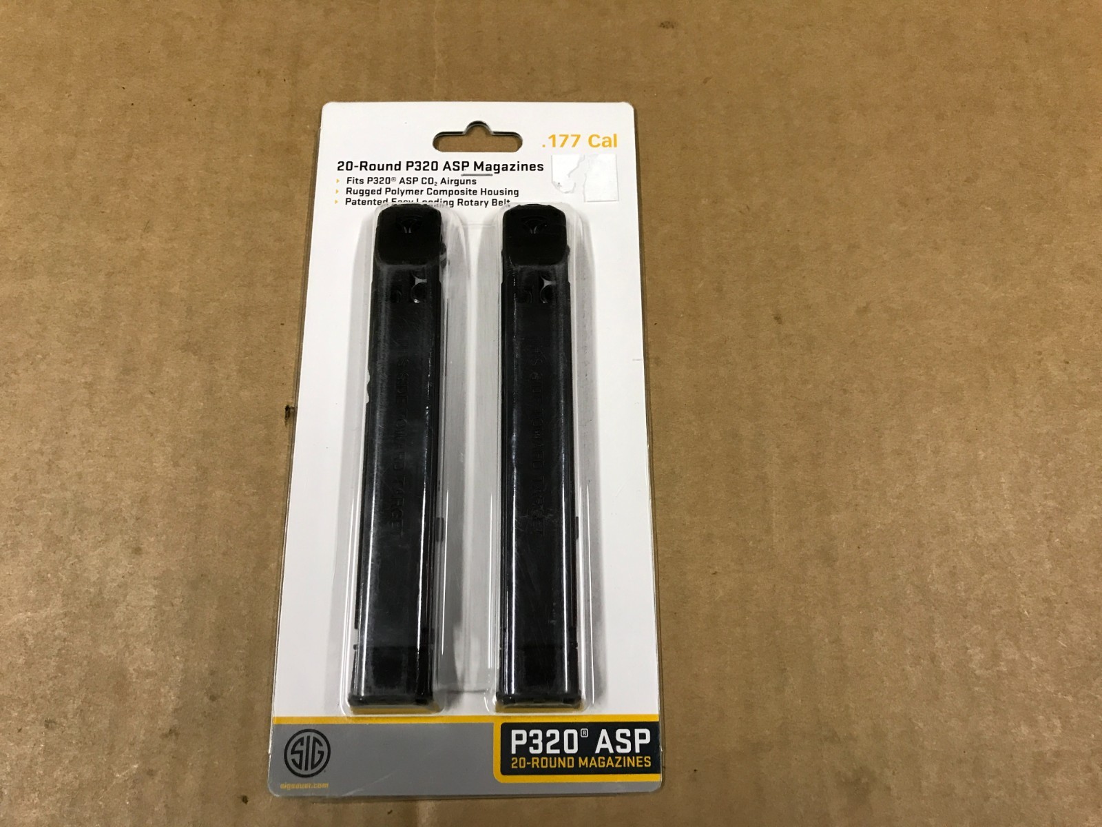 Sig Sauer P320 ASP Air Pistol .177 Cal Pellet x2 20-Round Magazine - AMPC-177-20