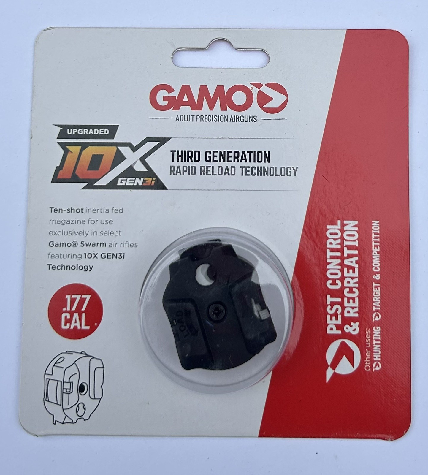 Gamo 10X GEN3i .177 Caliber Inertia-Fed 10-Shot Magazine - 621264354