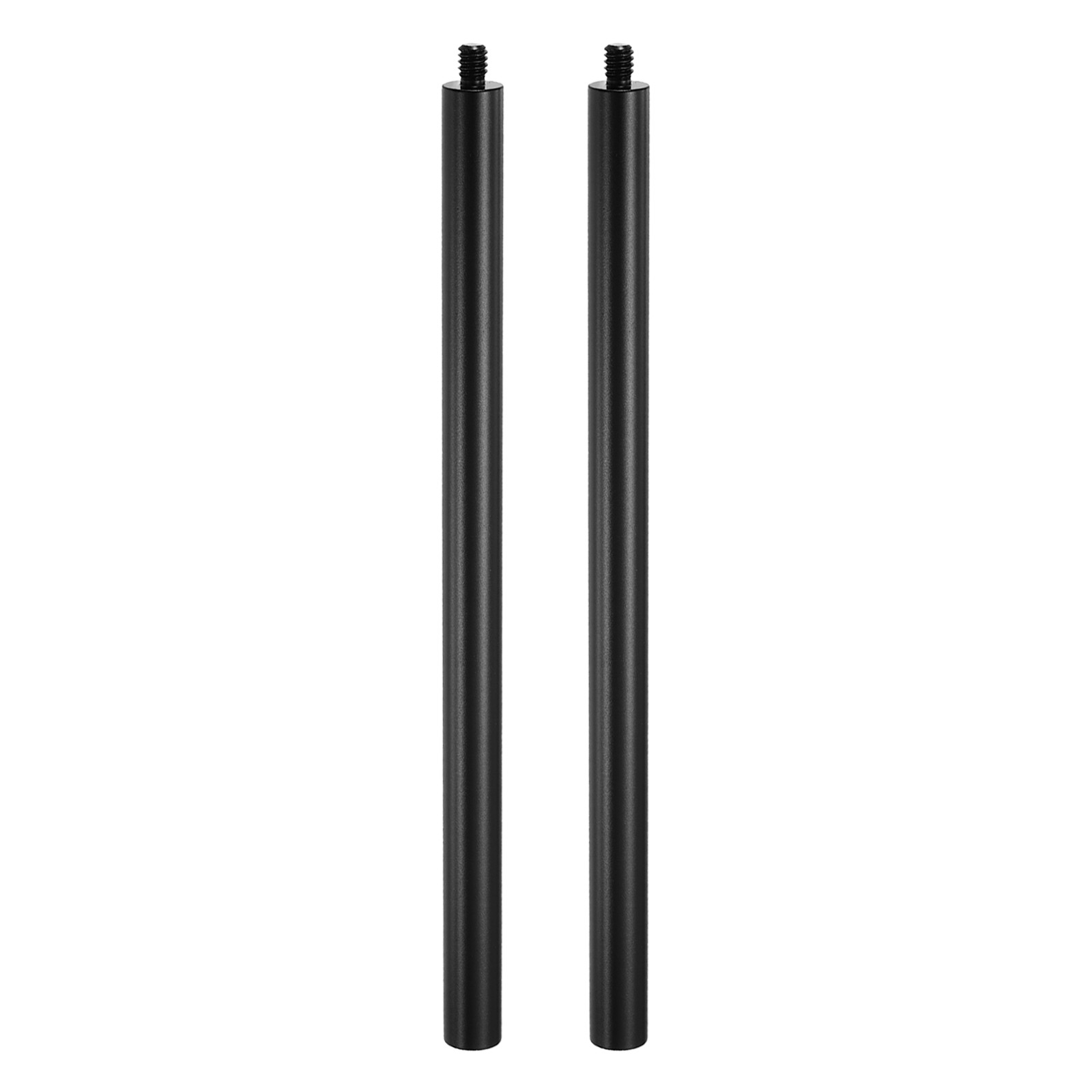 8.2" Metal Extension Rod, 2Pcs 1/4"-20 Female to Male Thread Tripod Tube Black