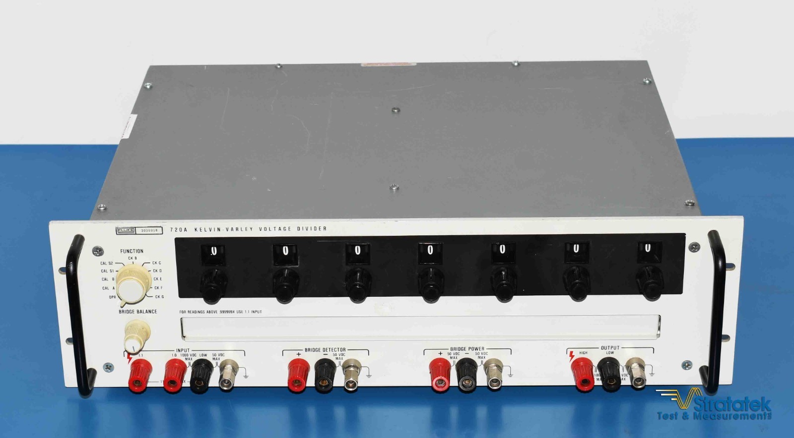 Fluke 720A Kelvin-Varley Divider Primary Ratio Standard 0.1ppm Input Linearity