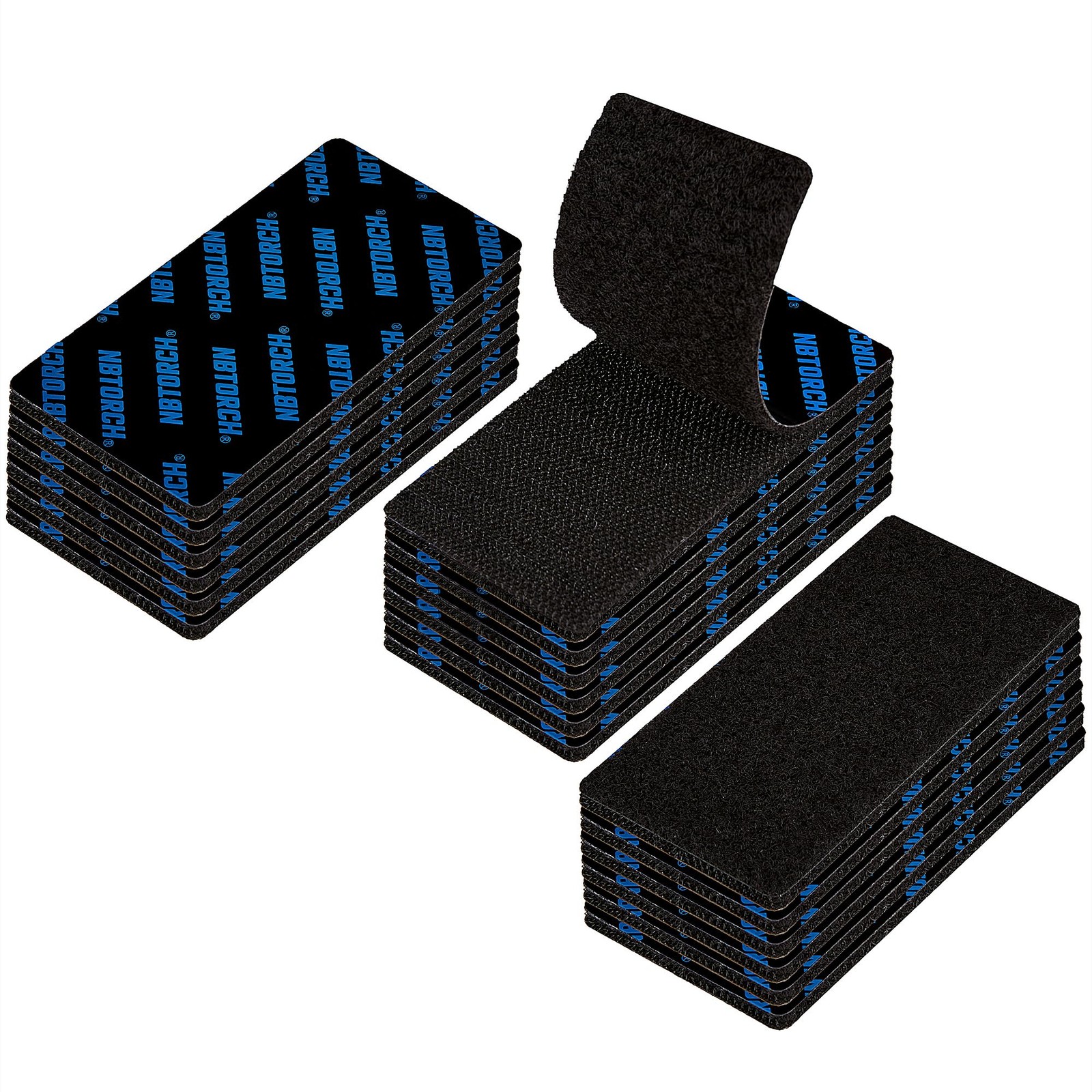 Heavy Duty Hook and Loop Strips with Adhesive, 4x2 Inch Industrial Strength T...