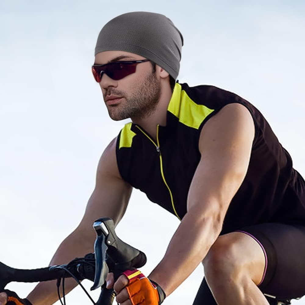 Versatile 3D Mesh Skull Caps for Gym & Outdoor - 2 Pack for Active Styles