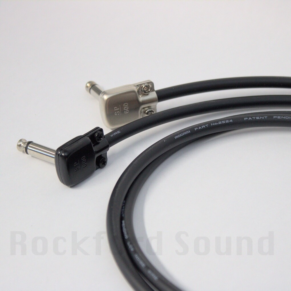 Mogami W2524 Guitar & Patch Cable, Right Angle to Right Squareplugs, Black