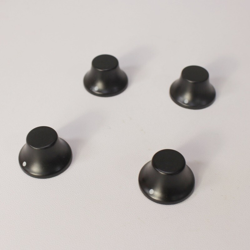 Ebony Wood Bell Guitar Knobs for Les Paul Tone Or Volume - Metric Set (4)