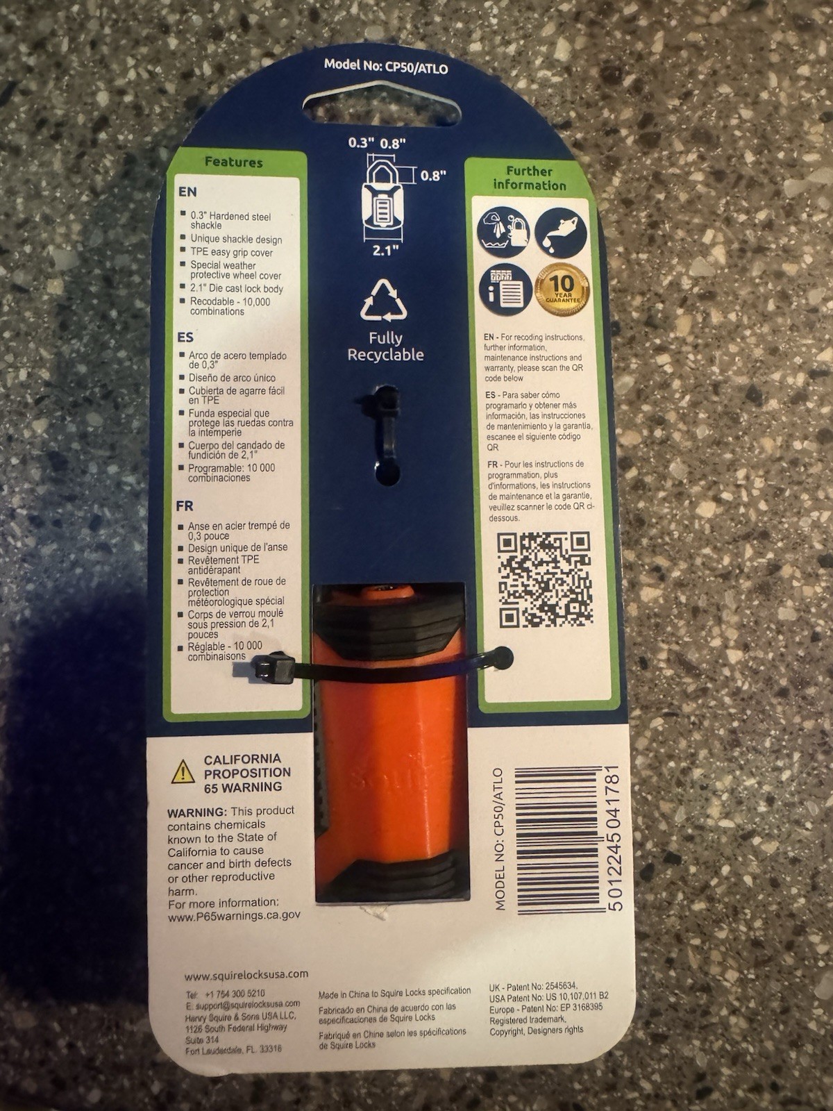 Squire Heavy Duty Padlock (CP50)