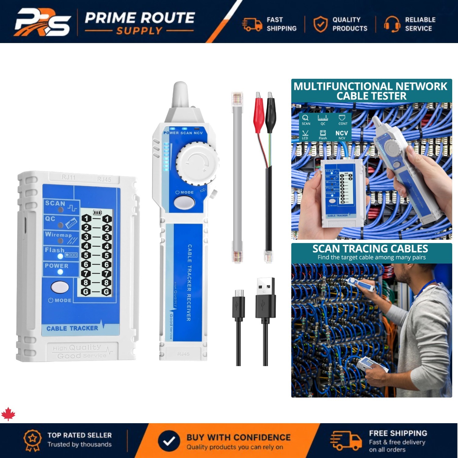 User-Friendly Digital Wire Tracker for Thorough Cable Testing - Portable Design