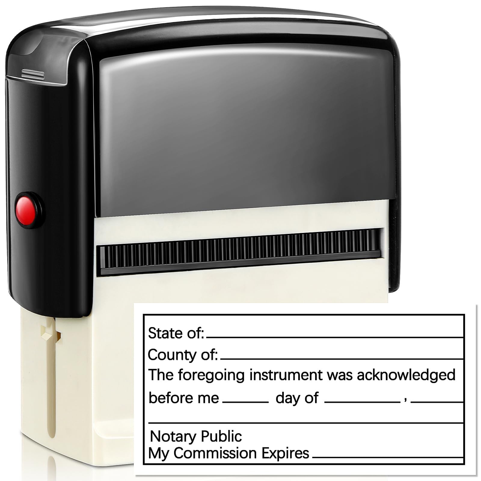 Sinload Notary Acknowledgement Self Inking Stamp for Public, Sworn and Subscri