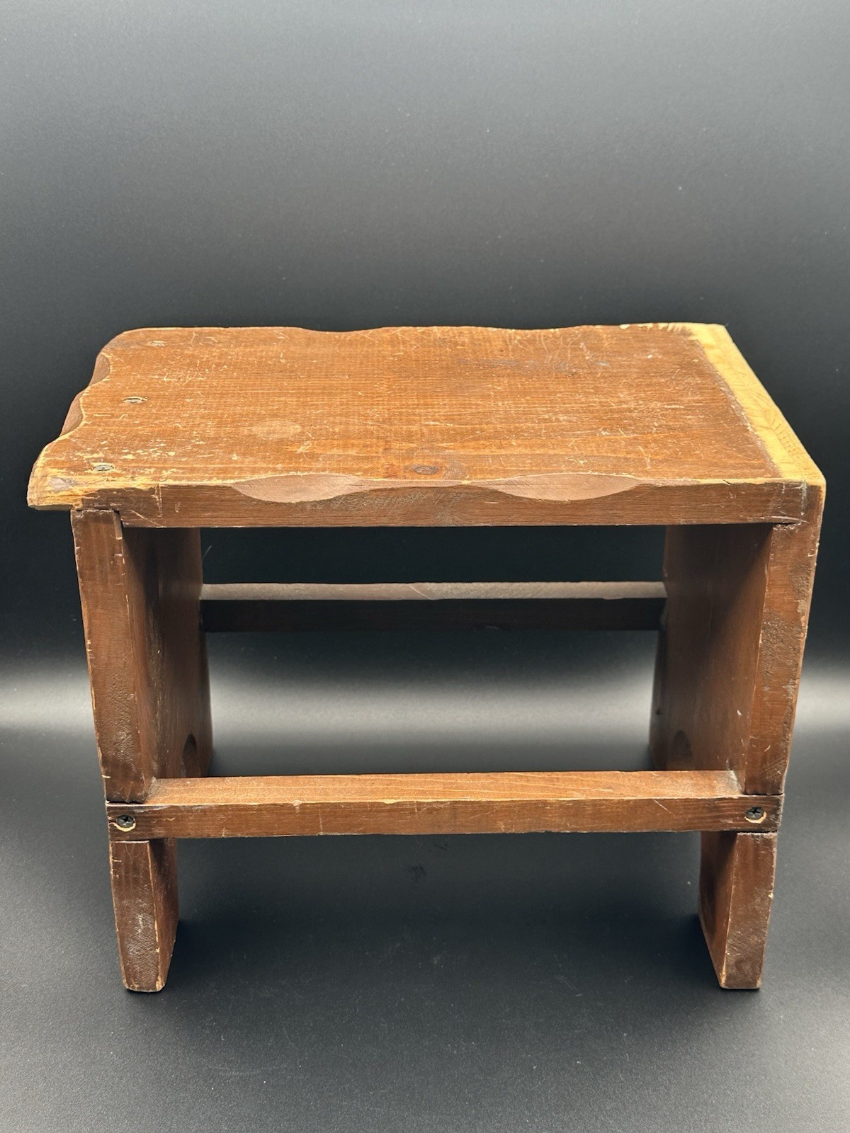 Antique Handmade Primitive Farmhouse Rustic Wooden Stool