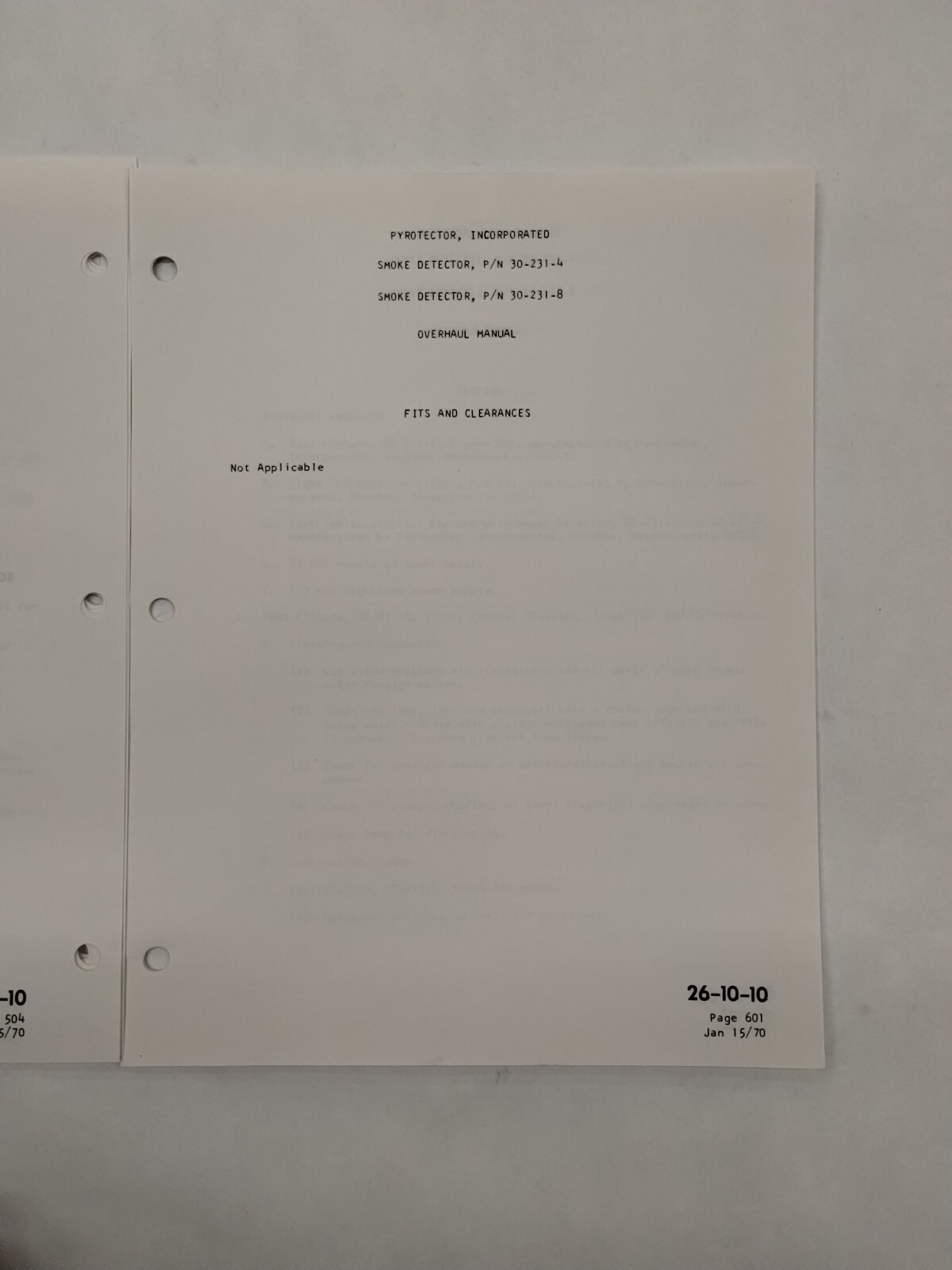 Pyrotector Incorporated Smoke Detector Overhaul Manual-Original