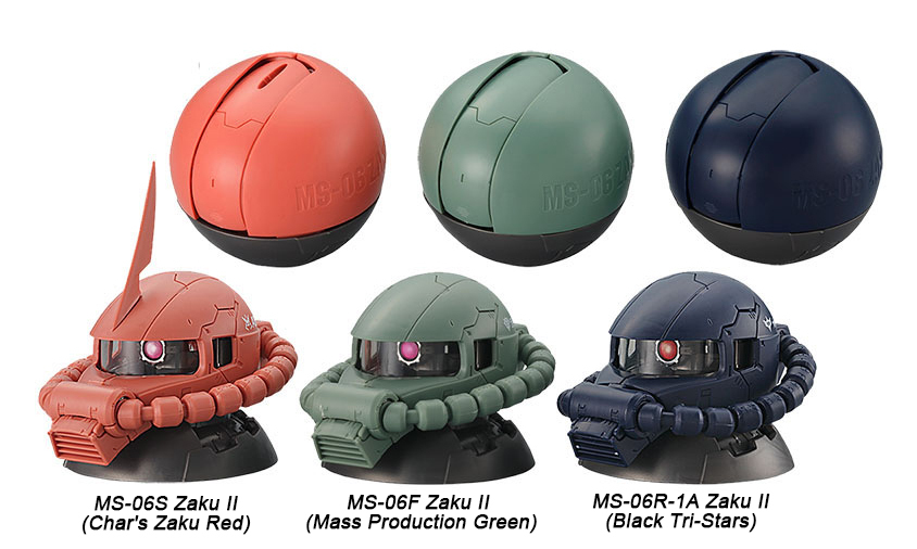 Bandai Gundam Exceed Model Zaku Head Figure~MS-06R-1A Zaku Black Tri-Stars@10901