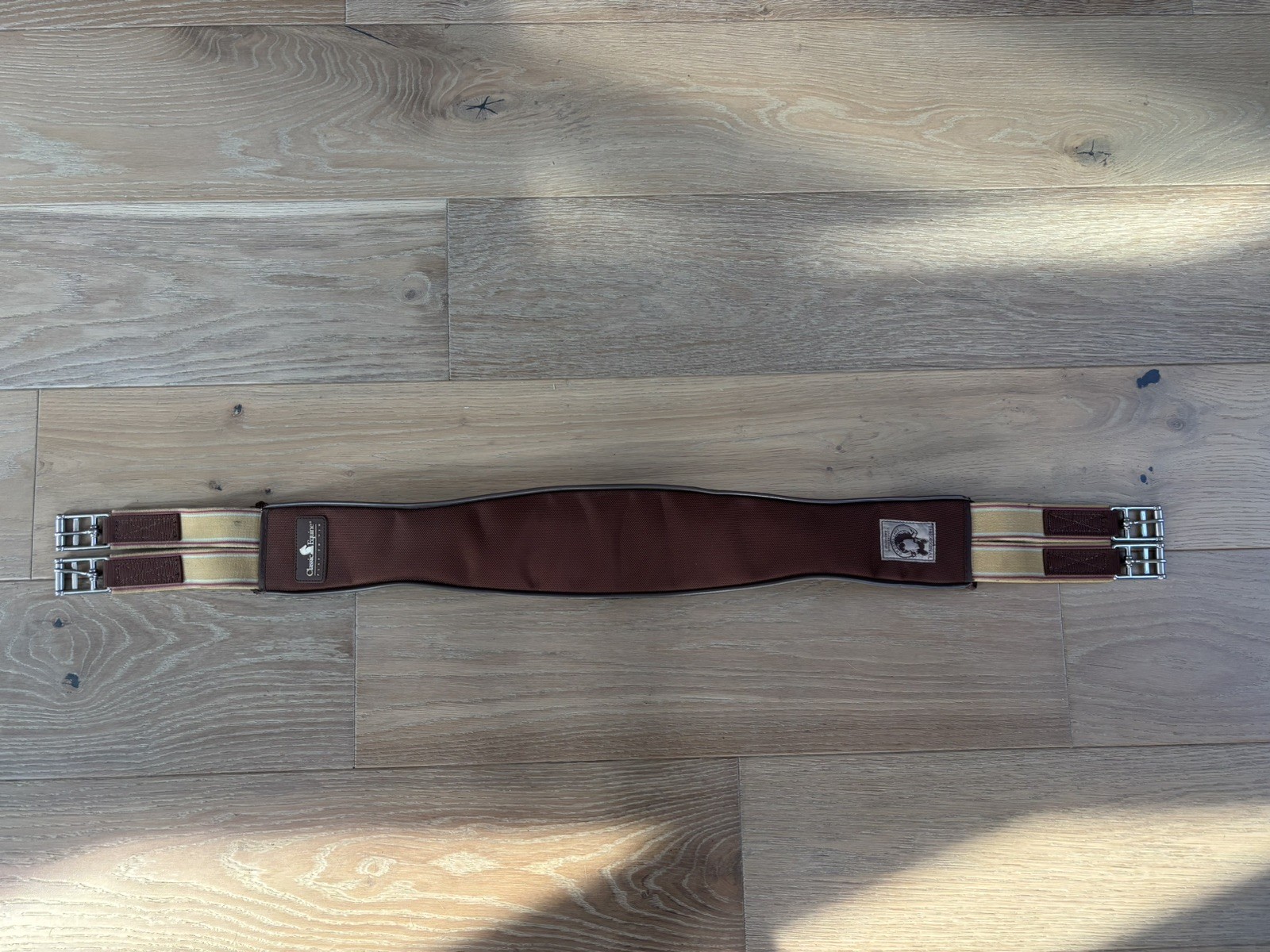 44” Classic Brown Neoprene Soft Touch Equine Contoured English Girth