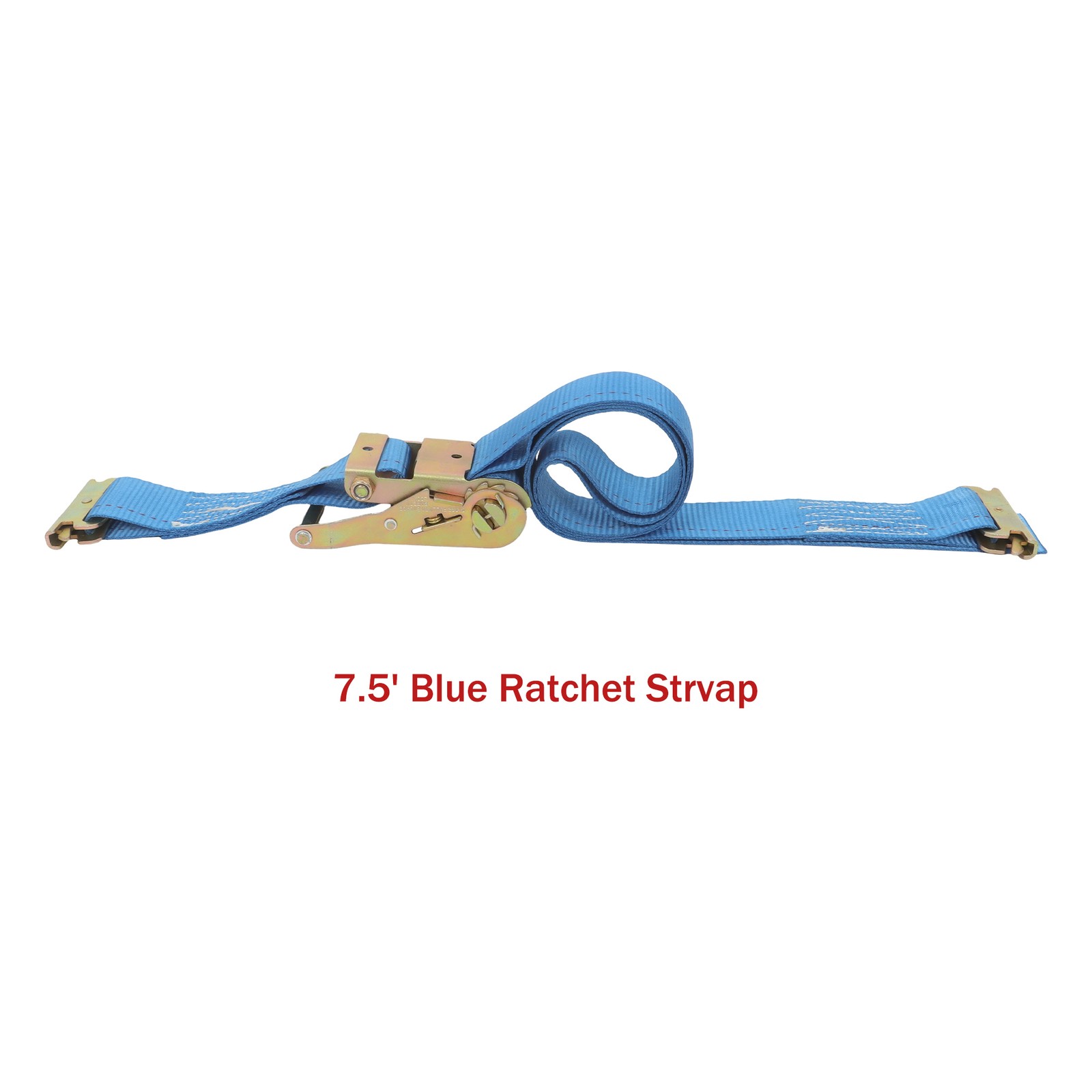 LABLT Secure Cargo E Track Wheel Chock System 7.5' Blue Ratchet Tie Down Straps