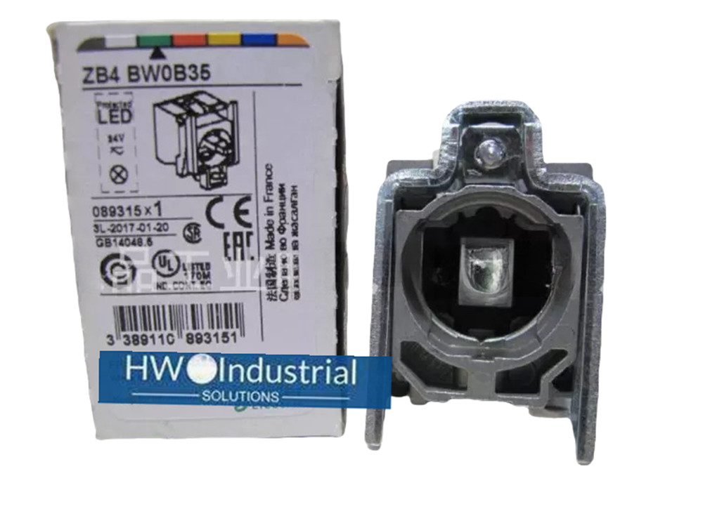 1/Piece New ZB4BW0B35 24V Green Button with LED Light Contact Base ZB4-BW0B35