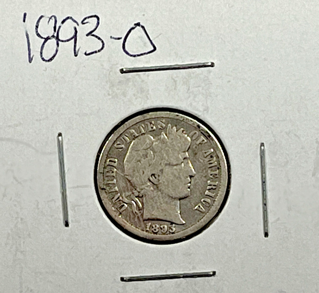 1893-O Barber Dime : Good + Details