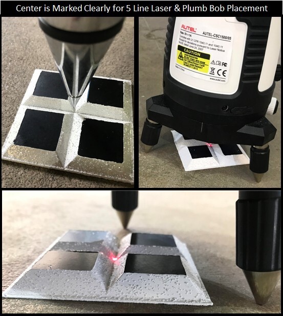 ADAS Mobile Static Calibration Laser Measuring Reusable Floor Markers - Full Set