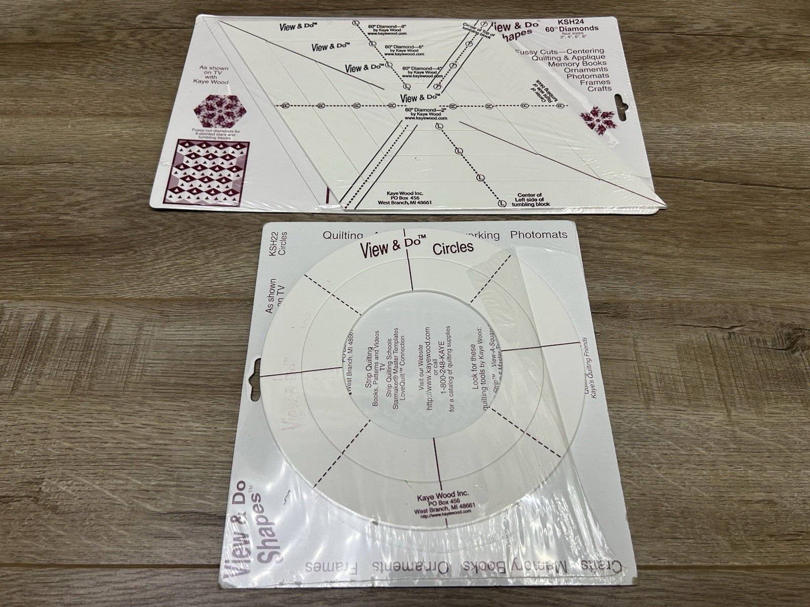 View & Do Shapes And Circles Quilting Template Rule Sewing Ruler Lot New
