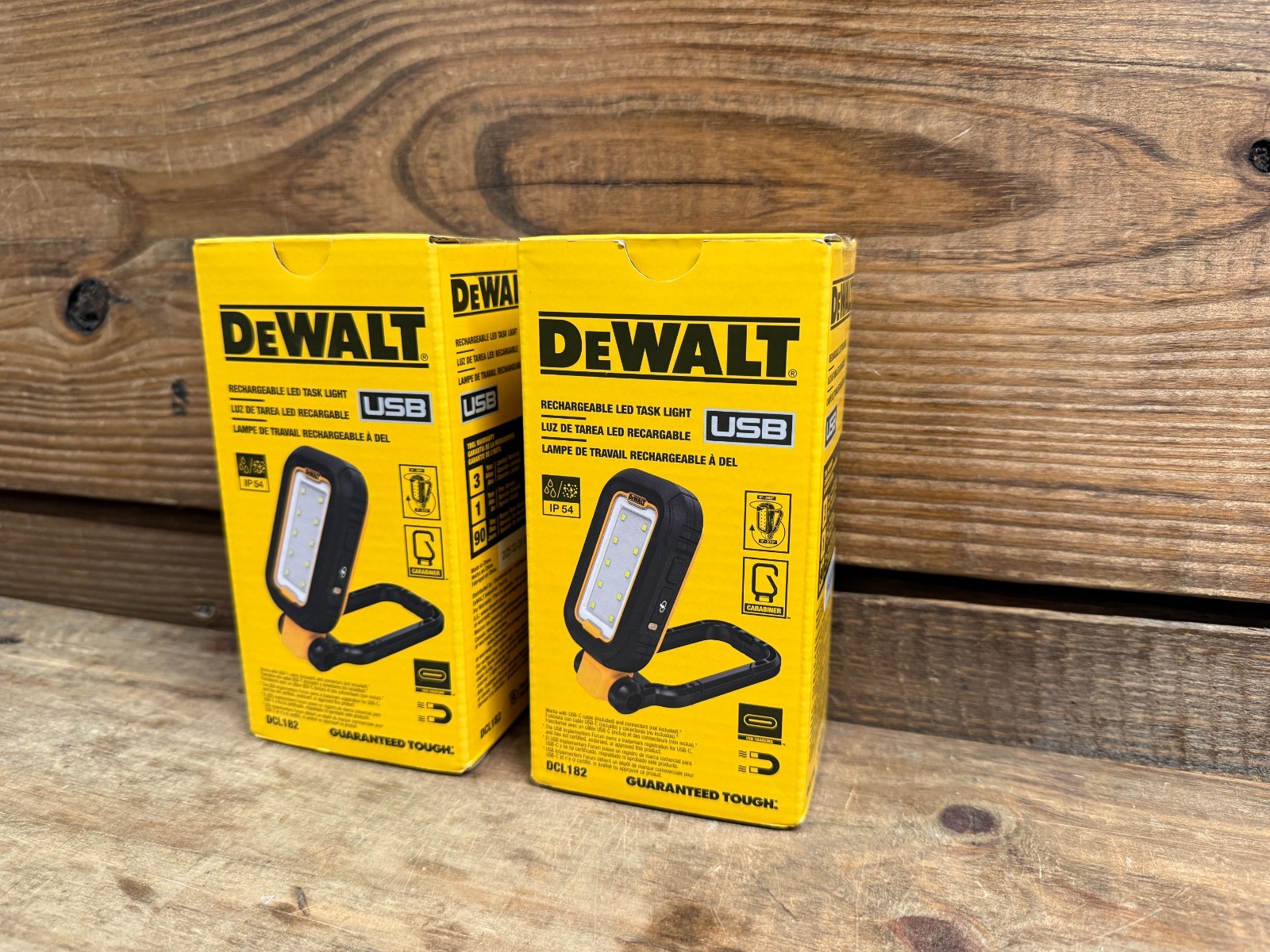 (2) DEWALT DCL182 USB LED MAGNETIC Task Work Light OEM Genuine (Qty)