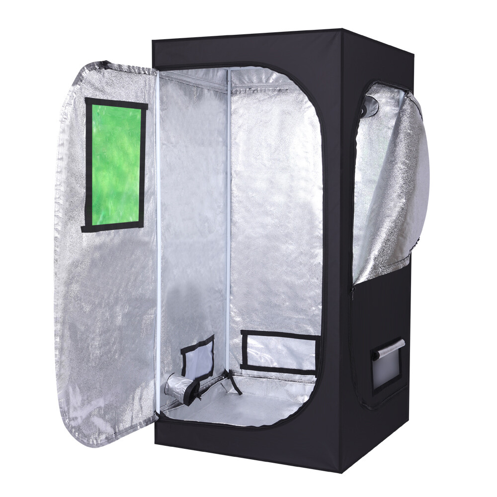 Outsunny Mylar Hydroponic Grow Tent Floor Tray for Indoor Plant 31.5x31.5 x63 in
