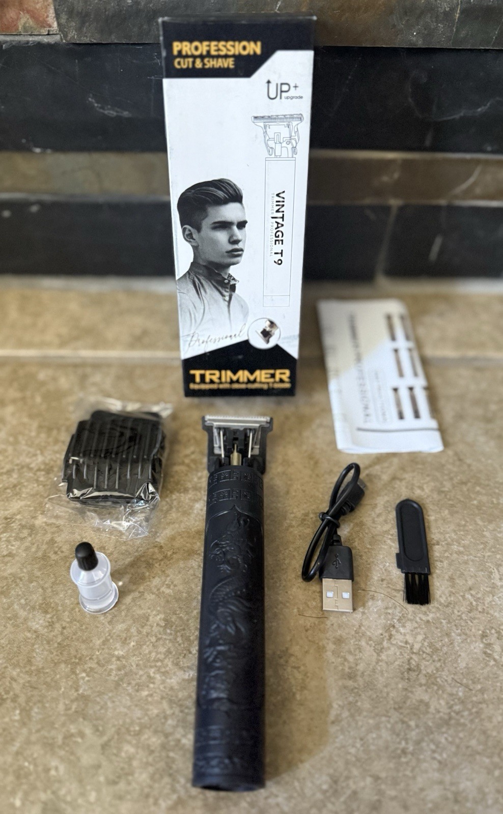 Vintage T9 Hair Clipper Cordless Beard Trimmer USB Charging New FAST SHIPPING