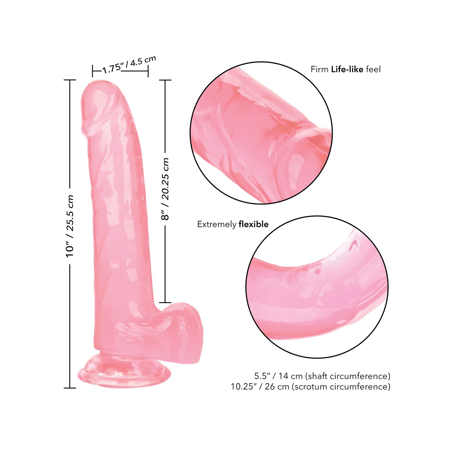 Size Queen 8 Inch - Pink