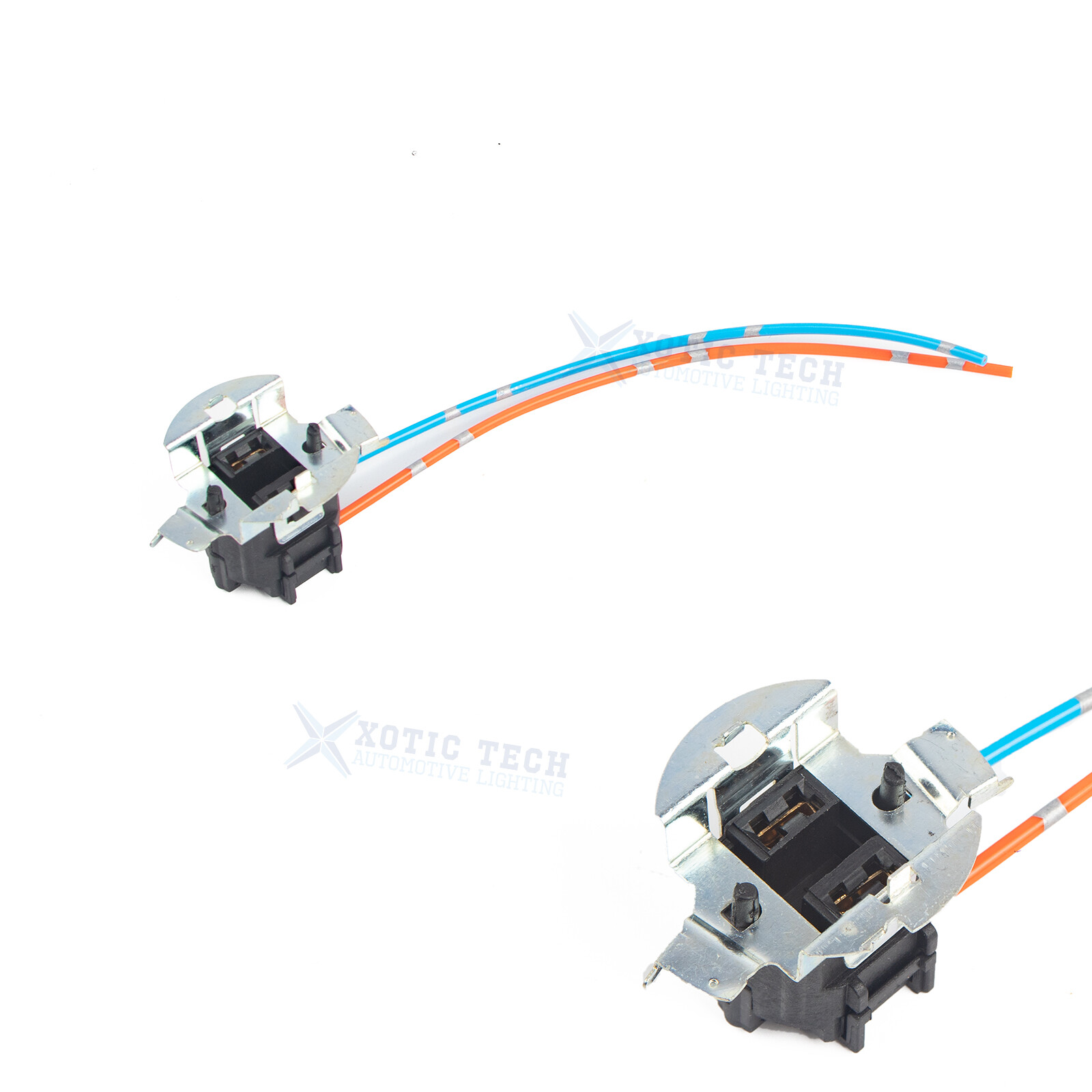2X TK-305 Halogen Light Bulb Wire Base Male Plug Holder Harness For Headlight