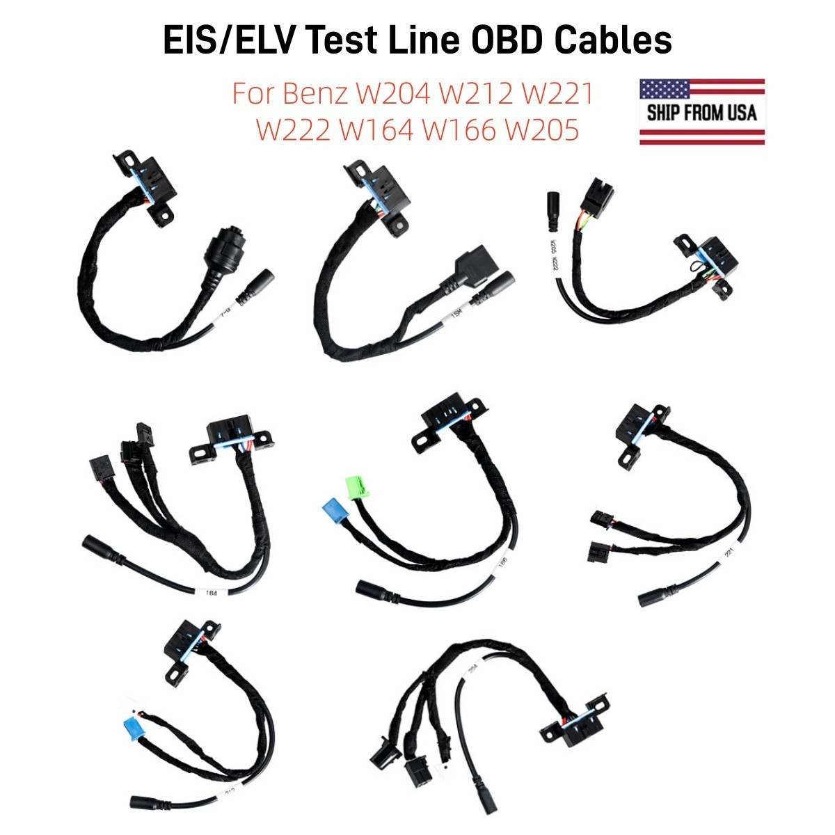 EIS/ELV Test Line OBD Cables For Benz W204 W212 W221 W222 W164 W166 W205