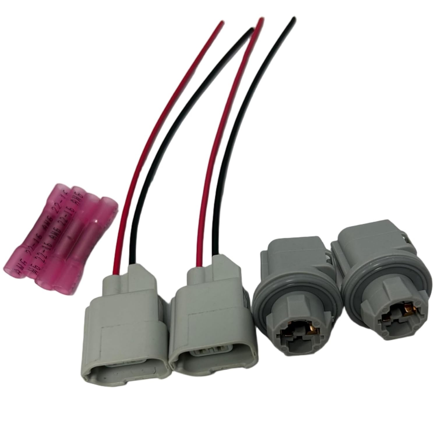 2Pcs Rear License Plate Light Connector Socket and Plug Harness Kit Compatible w