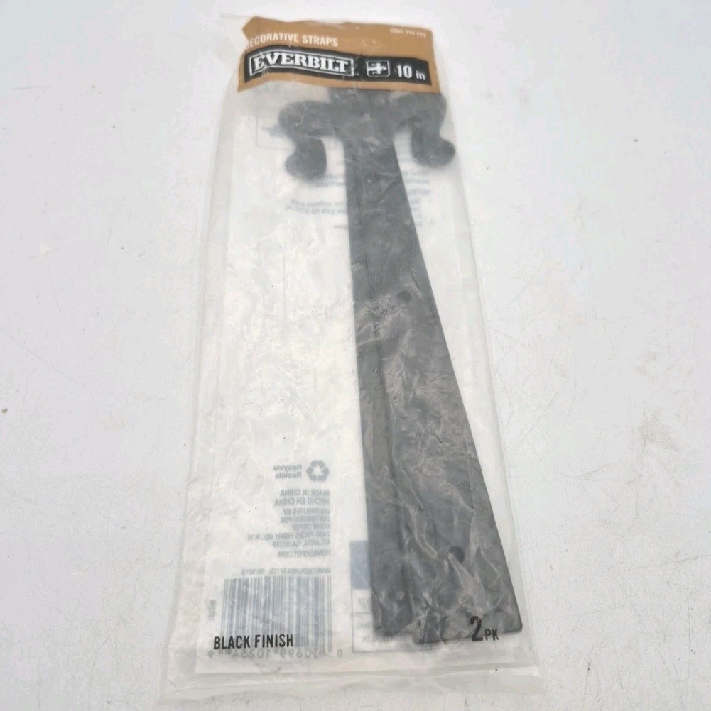 (2-Pk) Everbilt Decorative Fleur-De-Lis Strap Hinge 10" 10254