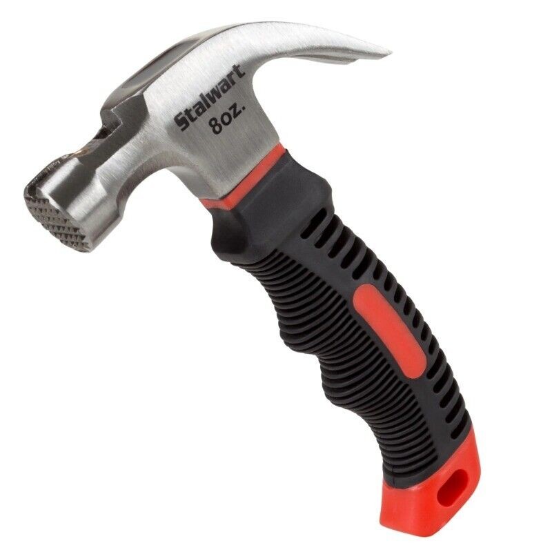 Stubby Claw Mini Fiberglass Hammer 8 Oz Building Woodwork DIY Comfort Grip New