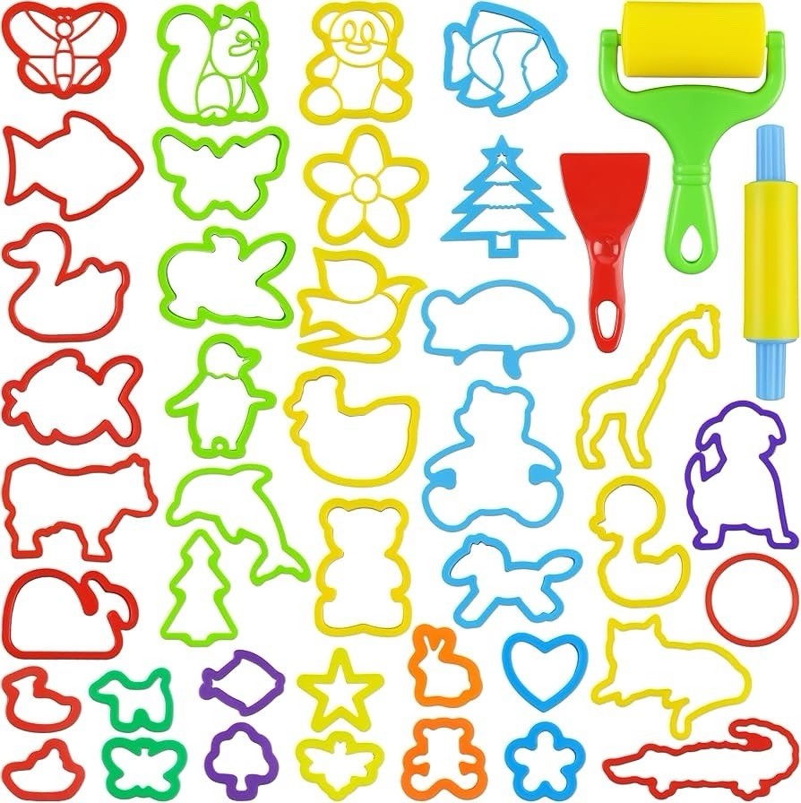 40 Piece Dough Cutter & Tool Set for Modeling Clay, Ages 3-7