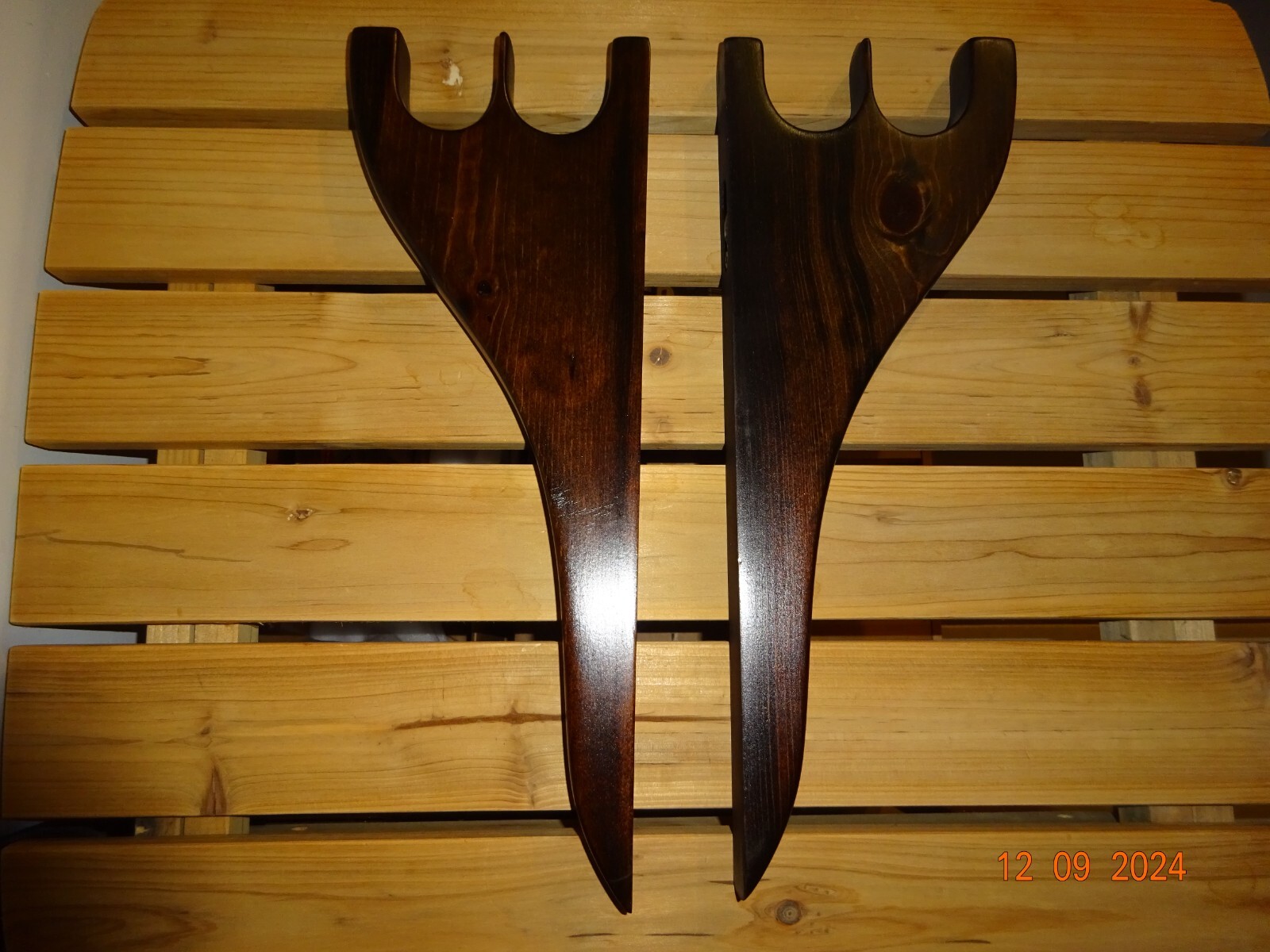 Wall Mounted Oar Brackets 5/4"x5-1/2"x15" for 1-1/2" Diameter Oar Shaft, Pair