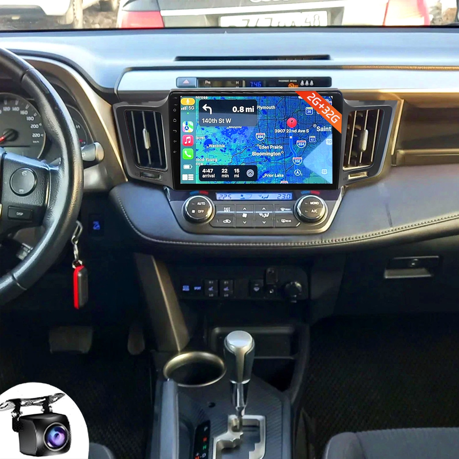 Pantalla Para Toyota Rav4 2013-2018 Apple Carplay Radio de coche estéreo 10.1"