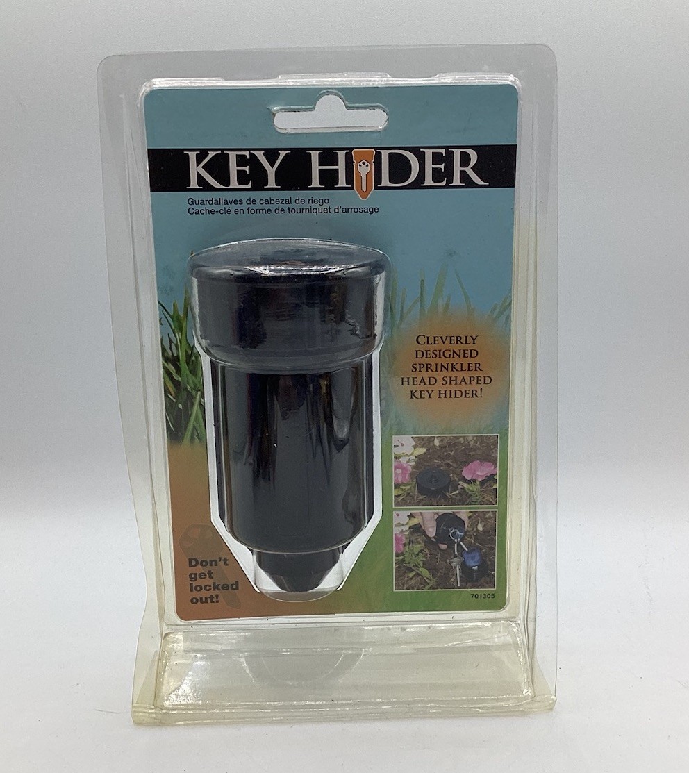 Hide-A-Key Faux Sprinkler Head Key Hider Outdoor Key, Money Safe