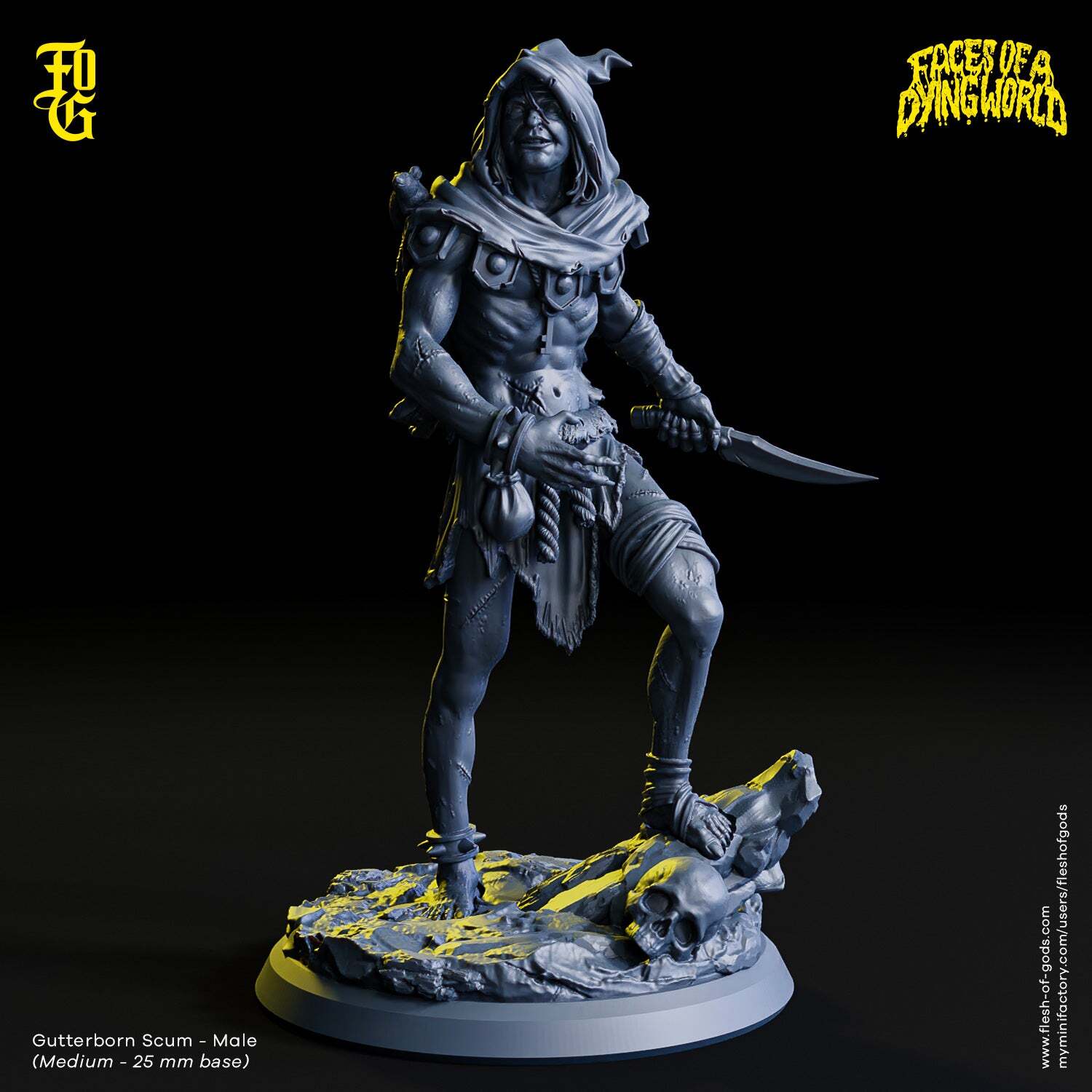 Gutterborn Scum (Male) - Faces of a Dying World - Flesh of Gods - Wargaming D&D