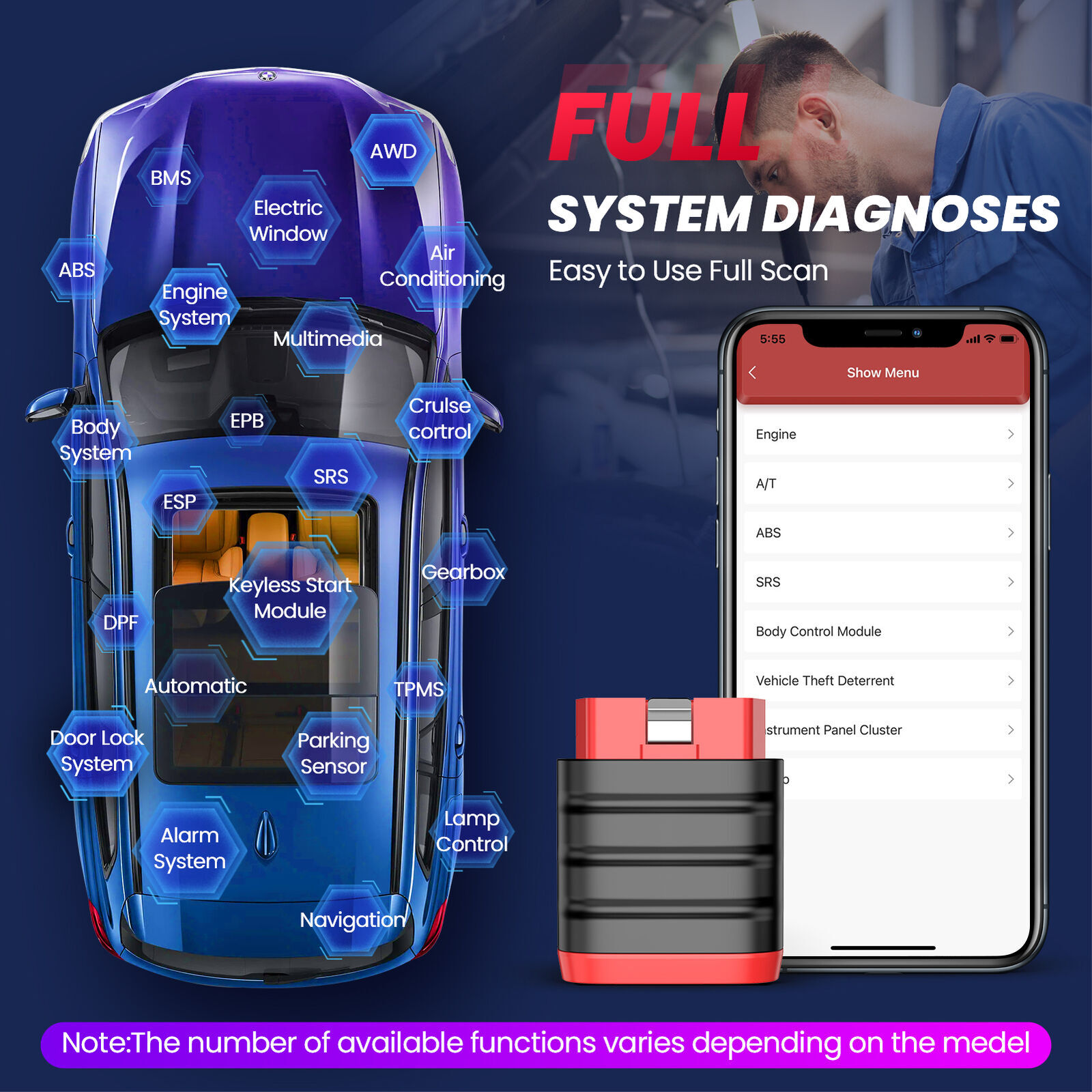 THINKDIAG Mini Car Diagnostic Tool Scanner Full System Fault OBD2 Code Reader