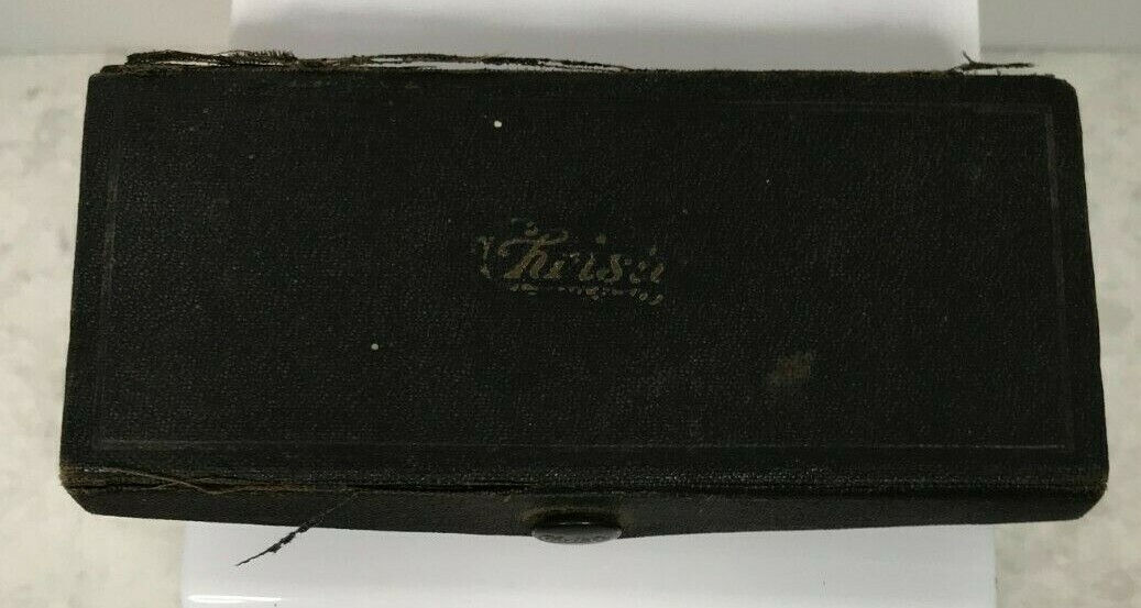 Vintage The Christy Co. Black Snap Hard Black Eyeglass Case