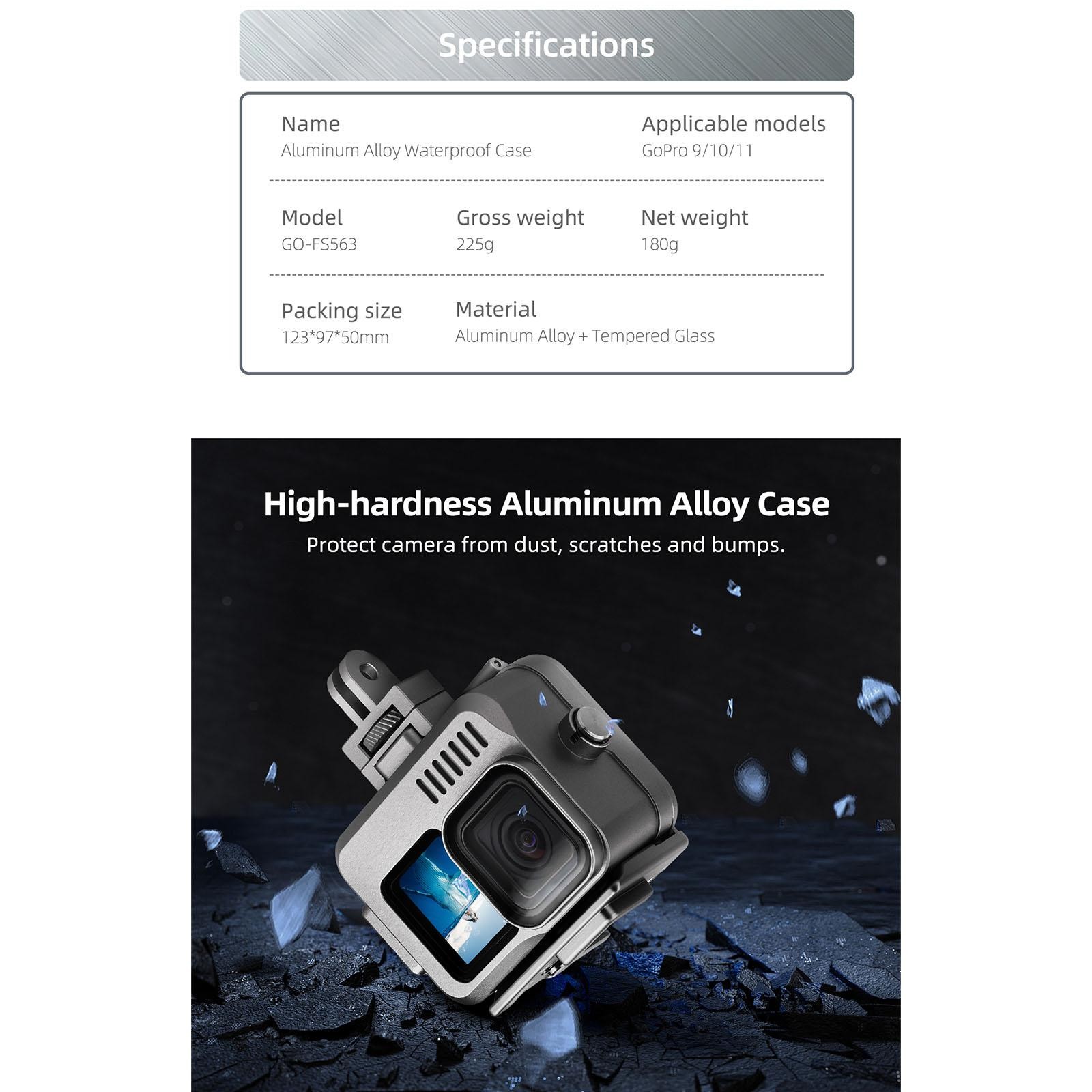 Metal Cage Hero Protective Frame Interface Expansion For GoPro 11/10/9 Camera