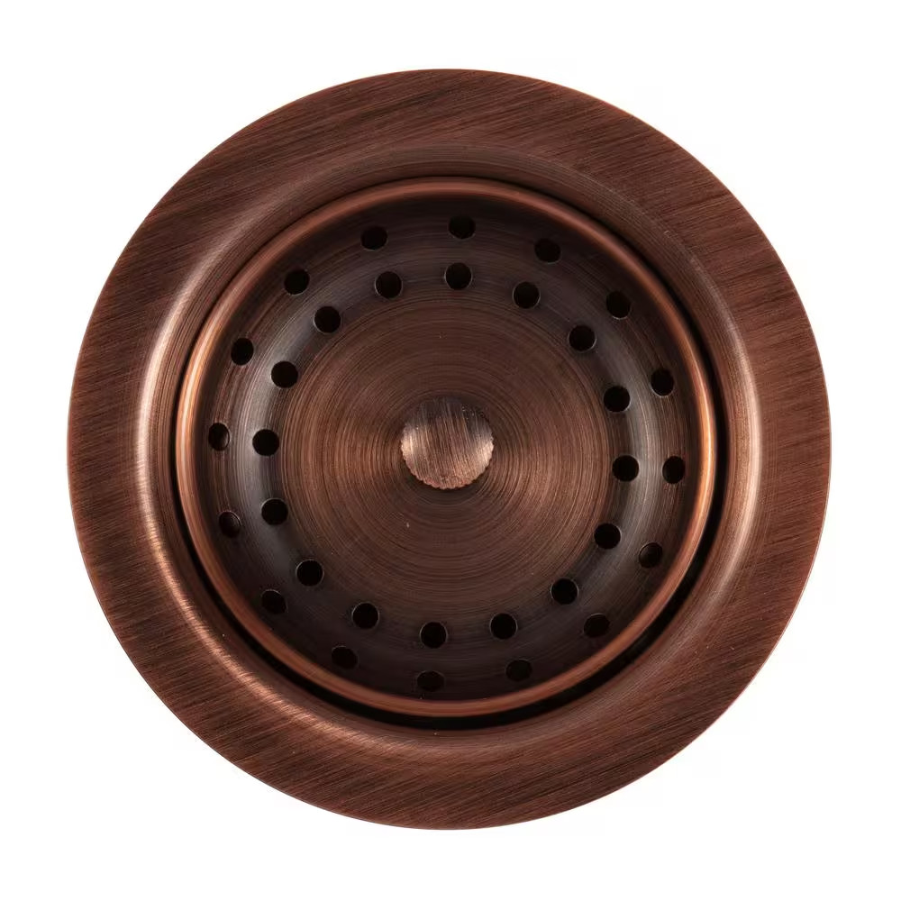 Sinksense Kitchen Sink Basket Strainer Drain with Post Style Basket in Antique C