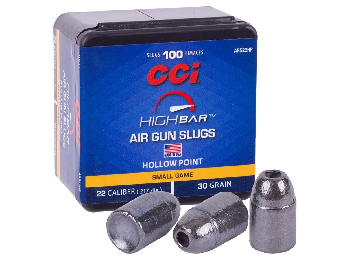 (NEW) CCI High Bar Air Gun Slugs, .22 Cal, 30gr, Hollow Point, 100ct