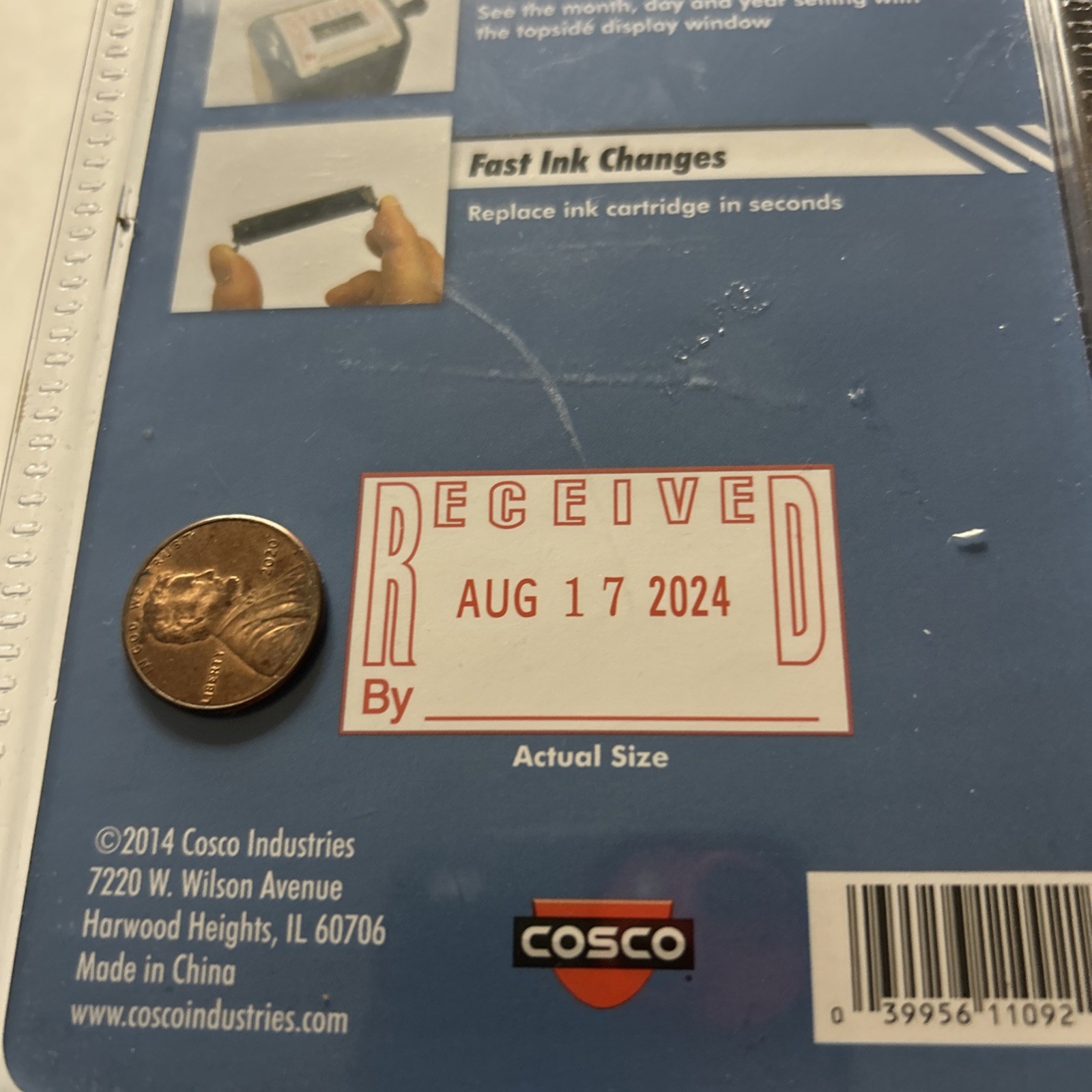 NEW 2000 Plus 011092 Self-Inking Received And Date Stamp